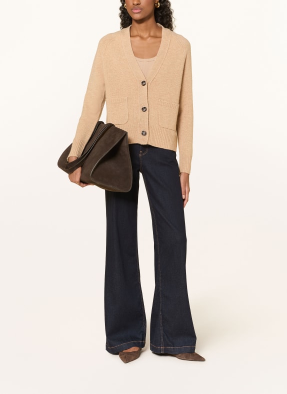 darling harbour Strickjacke aus Cashmere camel Melange