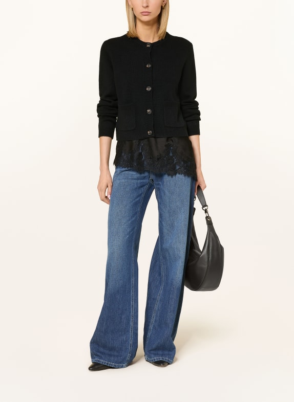 darling harbour Strickjacke aus Cashmere BLACK