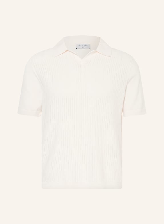 TIGER OF SWEDEN Gebreid poloshirt EOIN WIT