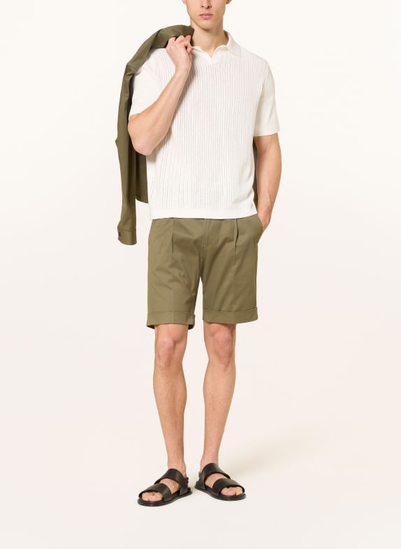 TIGER OF SWEDEN Gebreid poloshirt EOIN WIT