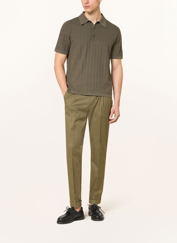 TIGER OF SWEDEN Gebreid poloshirt ERROS KAKI