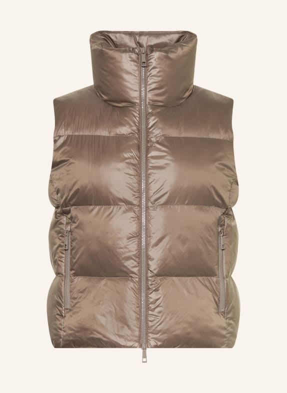 darling harbour Quilted vest TAUPE