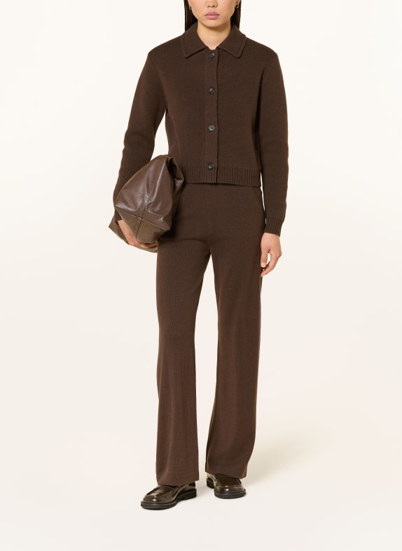 darling harbour Strickjacke mit Cashmere DARK BROWN