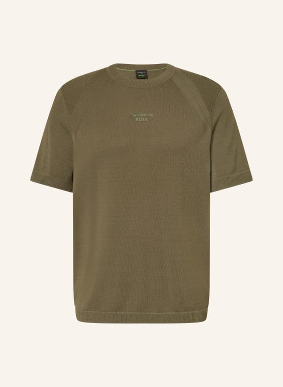 BOSS Strickshirt SPIRIT70 OLIV