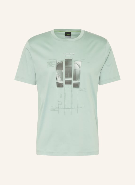 BOSS T-Shirt SPIRIT HELLGRÜN / DUNKELGRAU / WEISS