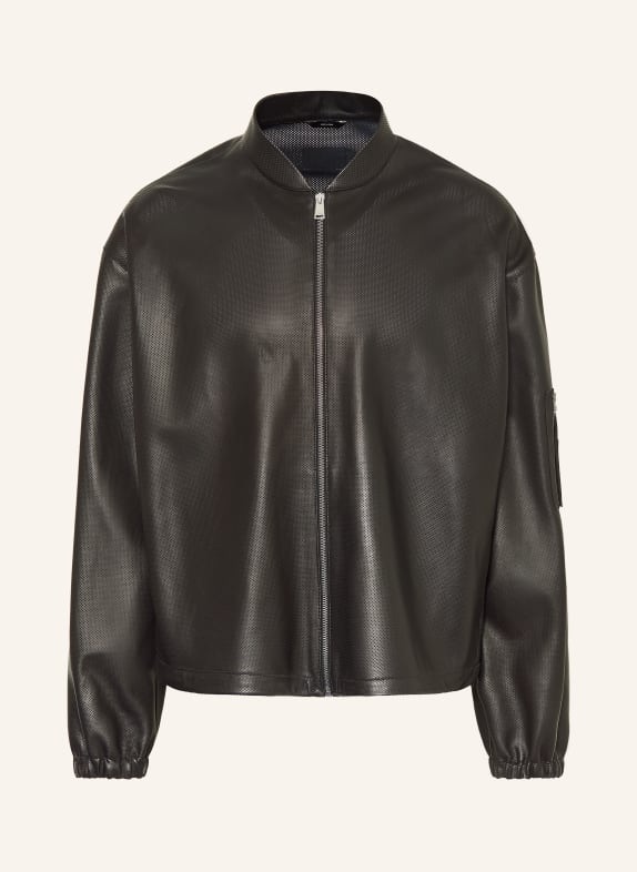 FENDI Lederblouson SCHWARZ