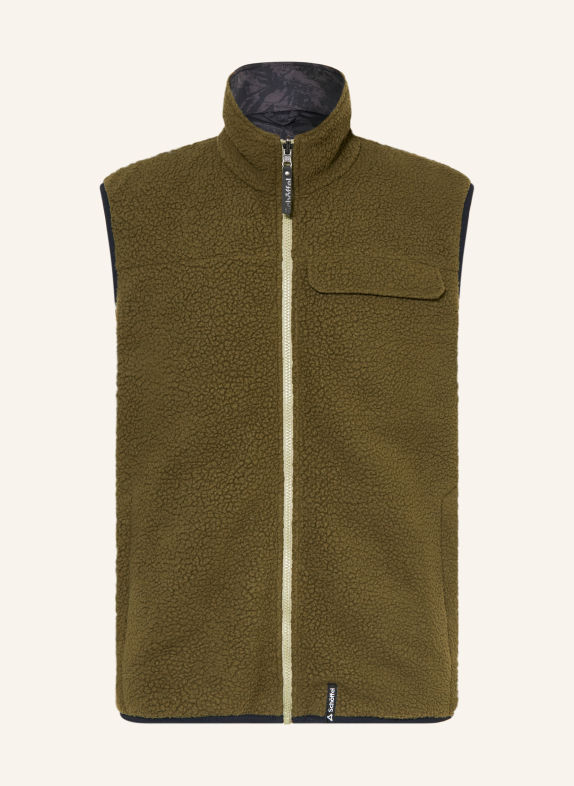 Schöffel Omkeerbare Fleece bodywarmer PURGA OLIJF / ZWART