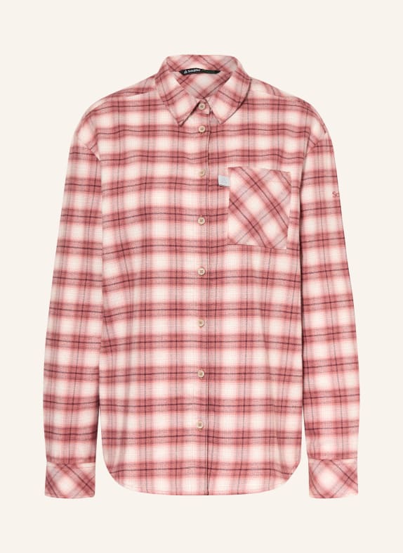 Schöffel KLEION flannel shirt DUSKY PINK / WHITE