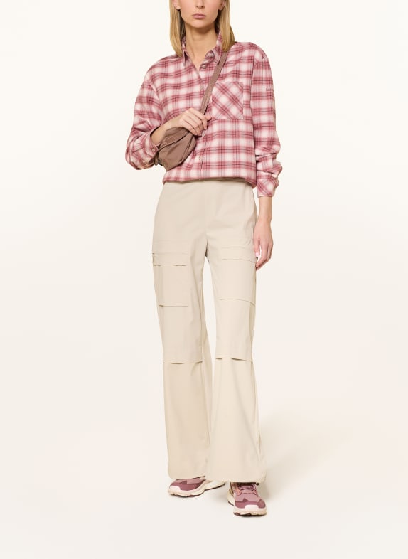 Schöffel Flanellen blouse KLEION VIEUX ROSE / WIT