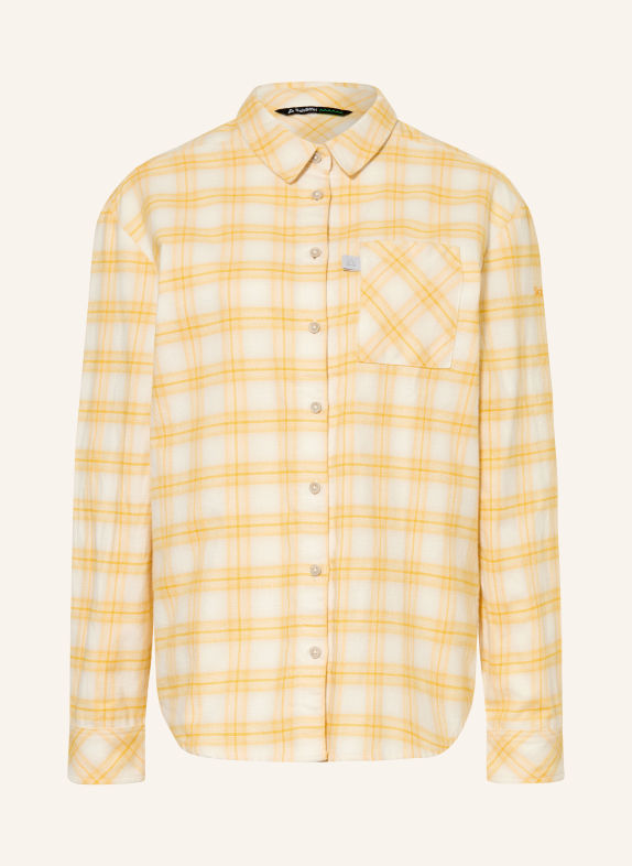 Schöffel Flanellen blouse KLEION GEEL / WIT
