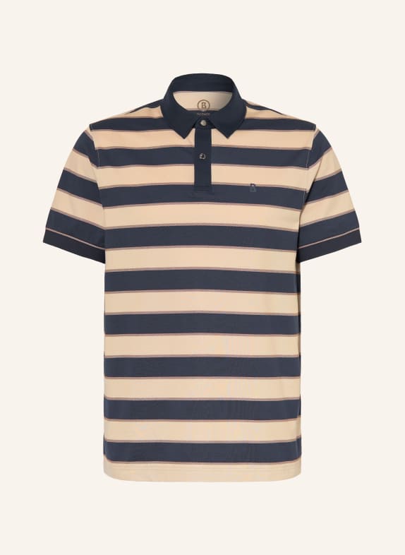 BOGNER Piqué-Poloshirt TIMO-5F Regular Fit DUNKELBLAU / BEIGE