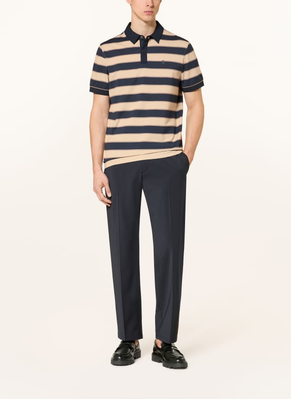BOGNER Piqué-poloshirt TIMO-5F Regular Fit DONKERBLAUW / BEIGE
