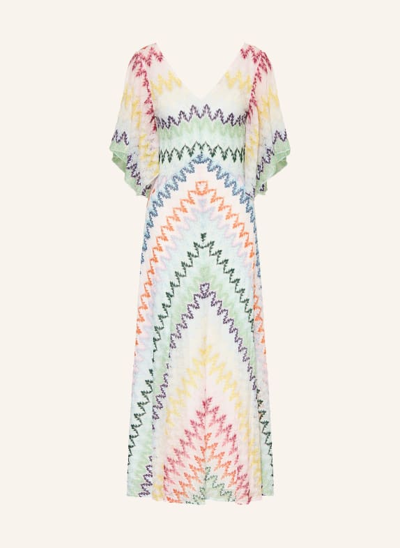 MISSONI Strickkleid mit Glitzergarn GRÜN / PINK / BLAU