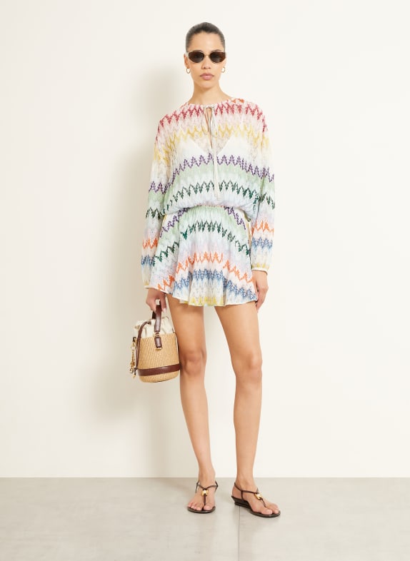 MISSONI Robe de plage avec des fils pailletés ÉCRU / LILAS / VERT