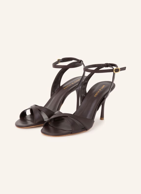 MRS & HUGS Ankle-strap sandals DARK BROWN