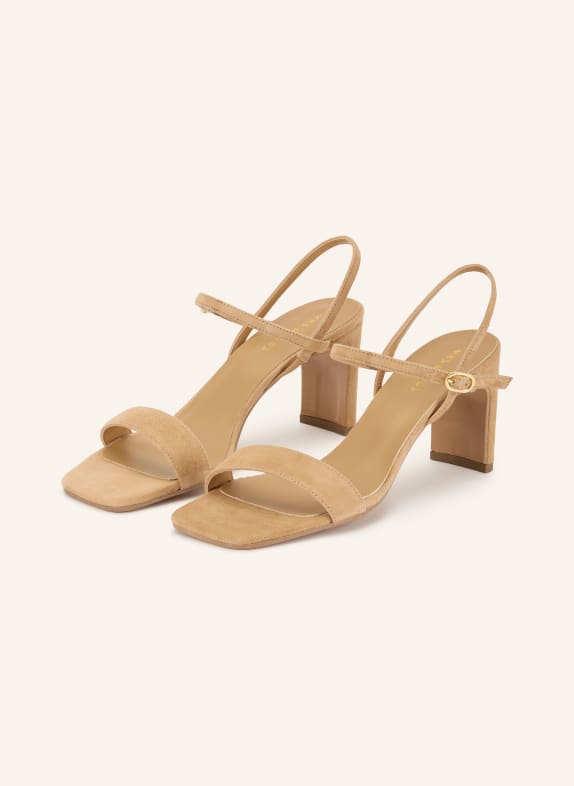 MRS & HUGS Ankle-strap sandals CAMEL