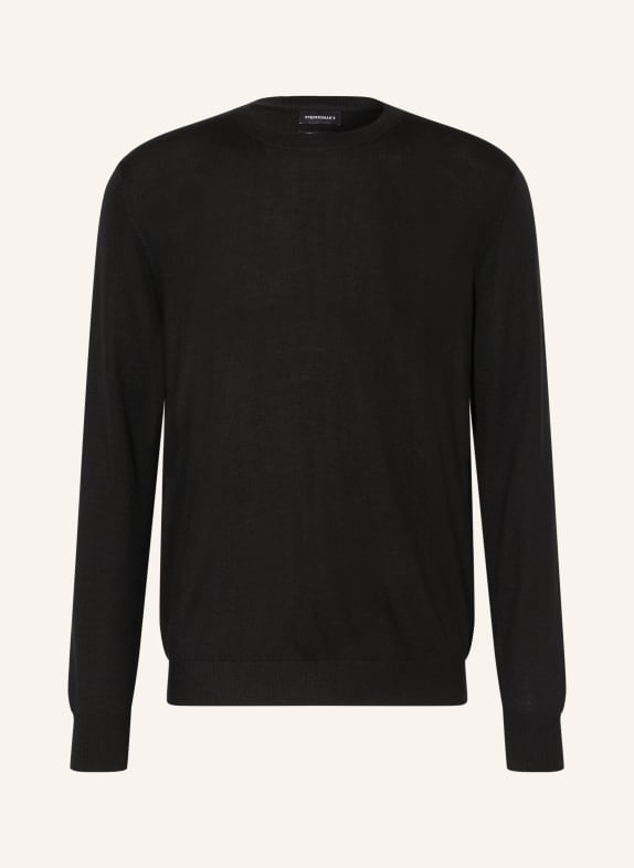 STROKESMAN'S Sweater made of merino wool BLACK