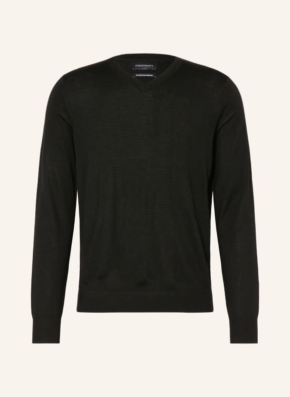 STROKESMAN'S Sweater made of merino wool BLACK