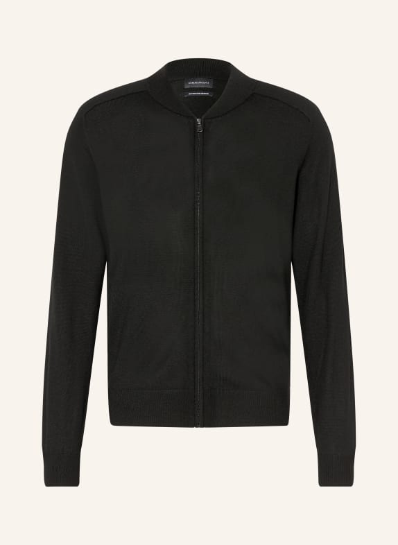 STROKESMAN'S Merino wool cardigan BLACK