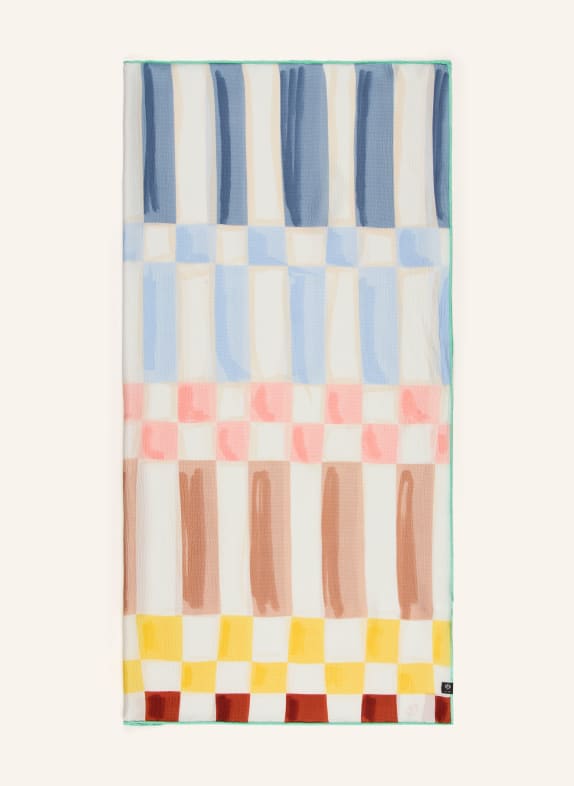 FRAAS hedvábný šátek KRÉMOVÁ / ČERNOŠEDÁ / ŽLUTÁ