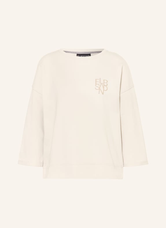 ELBSAND ZOEY Sweatshirt with 3/4-length sleeves BEIGE