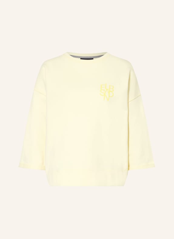 ELBSAND ZOEY Sweatshirt with 3/4-length sleeves LIGHT YELLOW