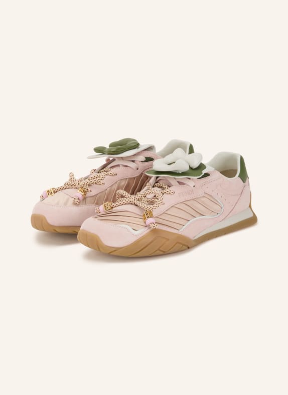 FENDI Sneaker WAVE PULSE ROSÉ / GOLD / GRÜN