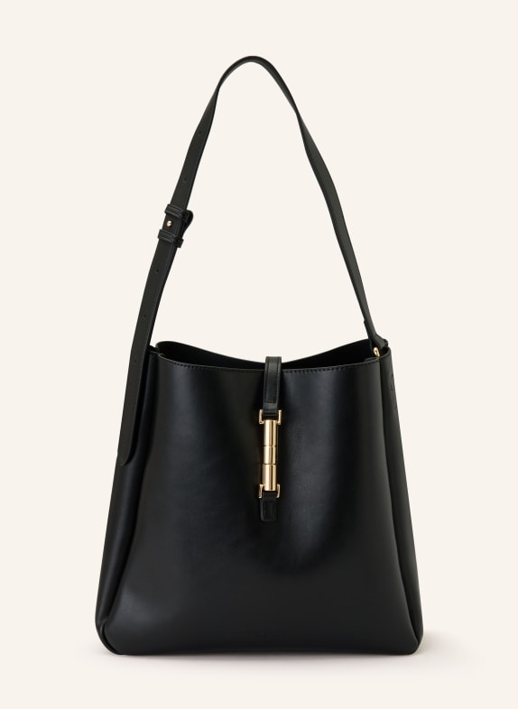 SEIDENFELT Schultertasche LOVIISA mit Pouch SCHWARZ / GOLD