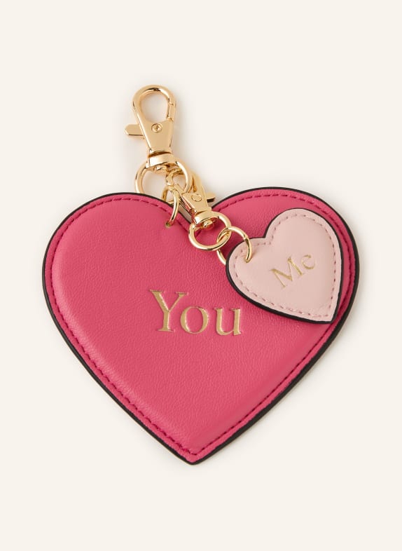 SEIDENFELT Taschenanhänger YOU & ME CHARM PINK / GOLD / ROSÉ
