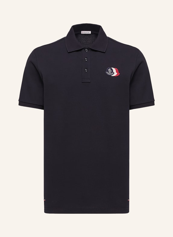 MONCLER Piqué Polo Shirt DARK BLUE
