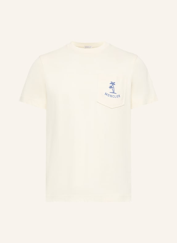 MONCLER T-shirt CREAM / BLUE