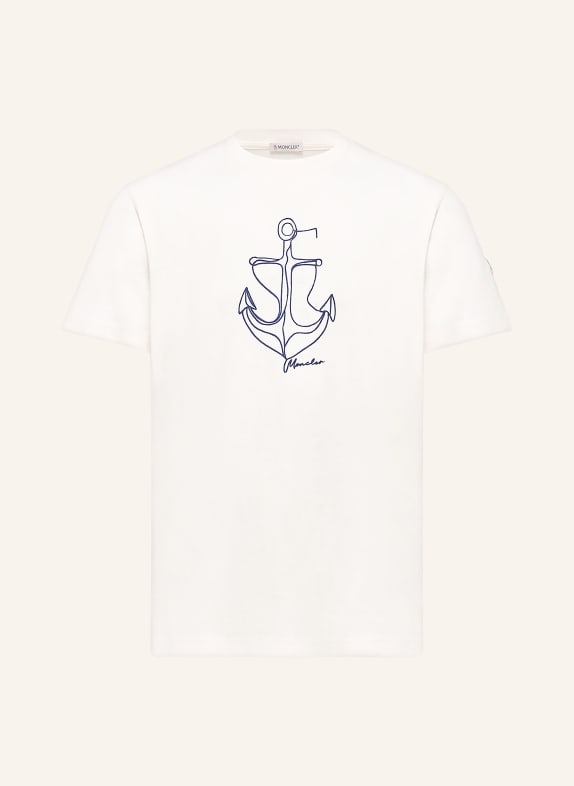 MONCLER T-shirt WHITE / DARK BLUE