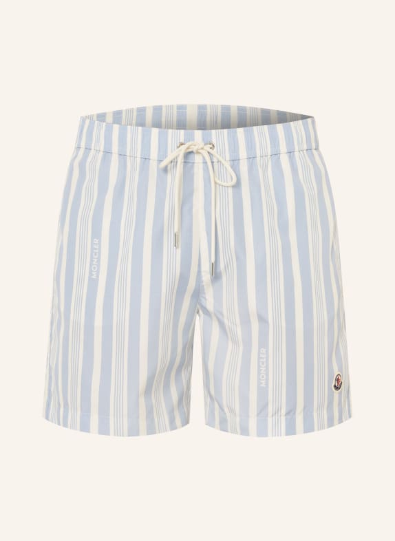 MONCLER Badeshorts HELLBLAU / ECRU