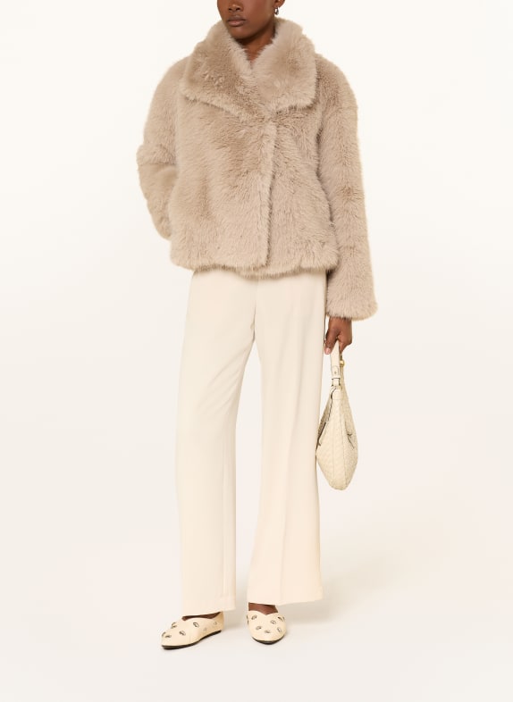 darling harbour Kunstfell-Jacke LIGHT TAUPE
