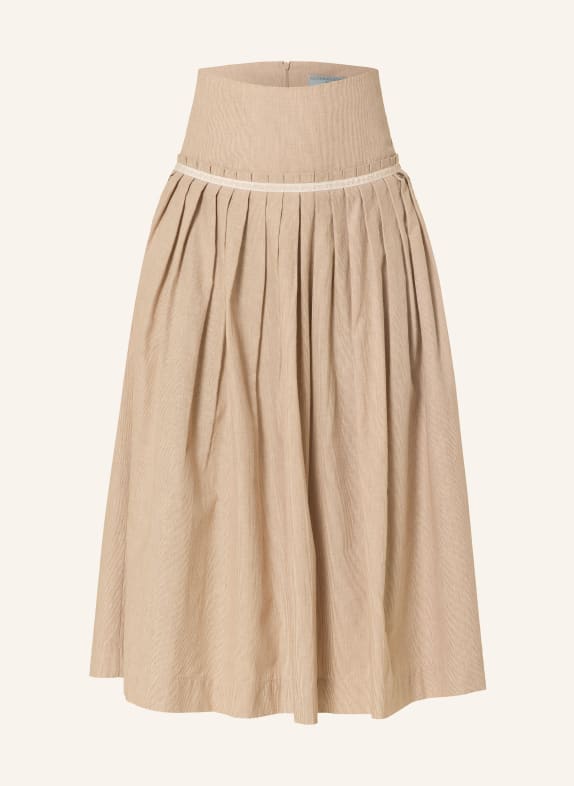 ROCKMACHERIN Traditionele rok WEISSACH van linnen BEIGE / CAMEL