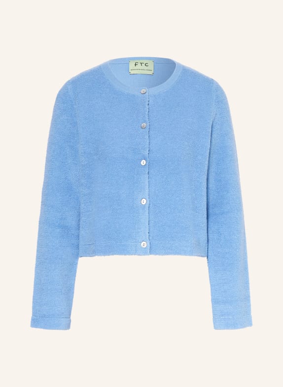 FTC CASHMERE Strickjacke HELLBLAU