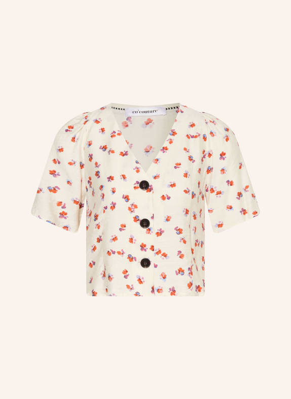 co'couture Blouse MARISCC ÉCRU / LILAS / ROUGE FONCÉ