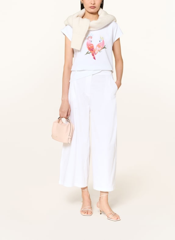 MORE & MORE T-shirt with sequins WHITE / PINK / GREEN