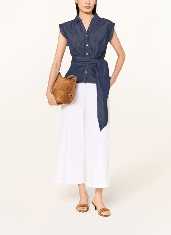 MORE & MORE Jeansbluse DUNKELBLAU