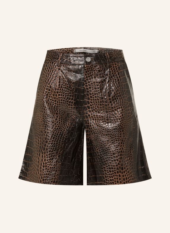 GESTUZ Ledershorts GZCESI DUNKELBRAUN
