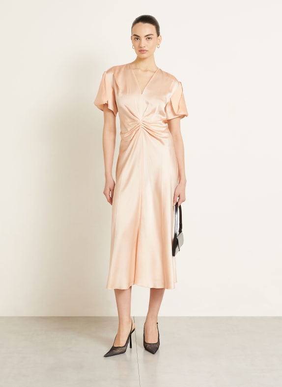 VICTORIA BECKHAM Sukienka koktajlowa EVE JASNOPOMARAŃCZOWY