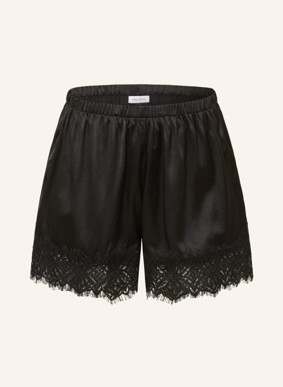 darling harbour Spací šortky s hedvábím BLACK