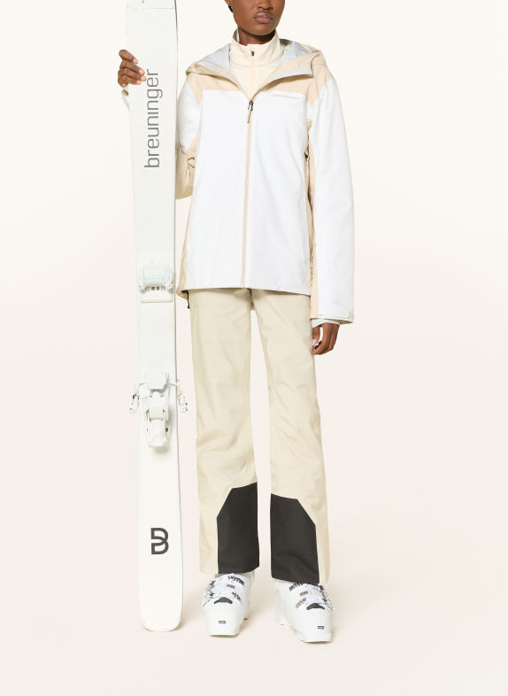 Peak Performance Jachetă de schi ANIMA BLOCKED INSULATED ALB / BEJ