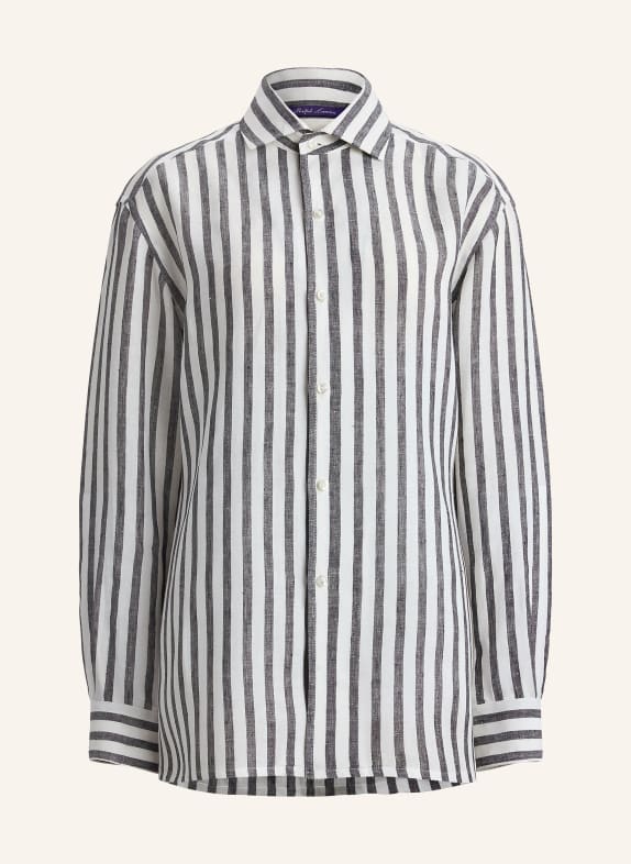 RALPH LAUREN Collection Linen shirt WHITE / BLACK