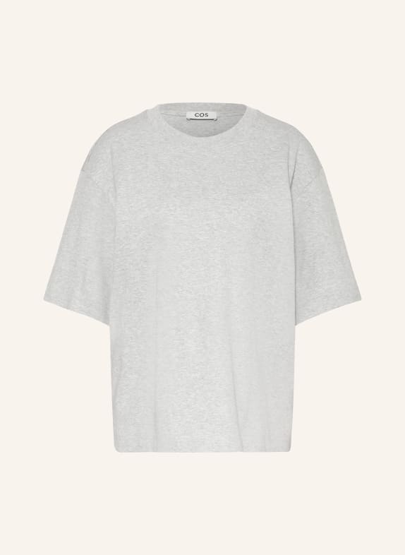 COS Oversized shirt with 3/4 sleeves LIGHT GRAY
