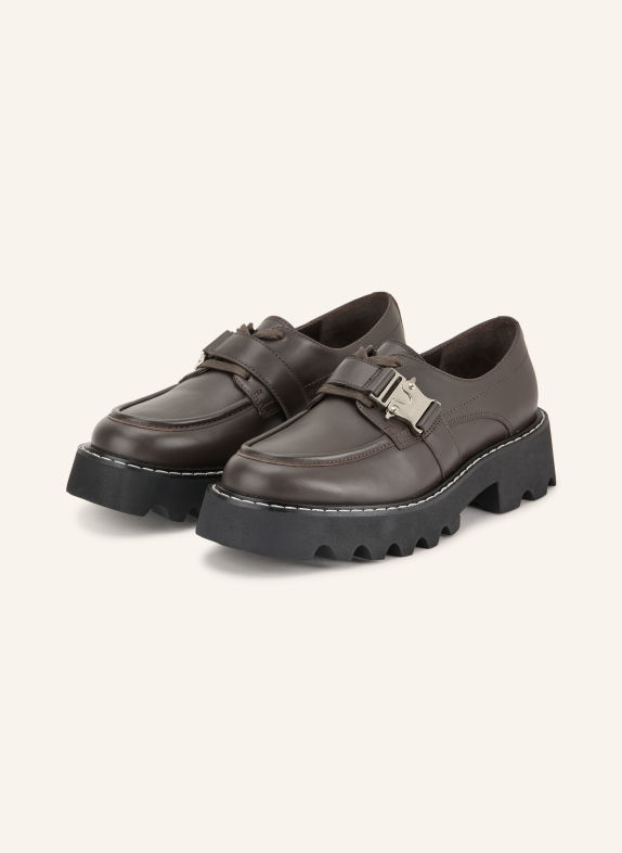 MARC CAIN Plateau-loafer MARRON FONCÉ