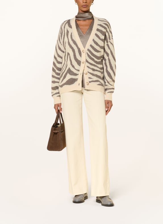 RIANI Vest van alpaca ECRU / TAUPE