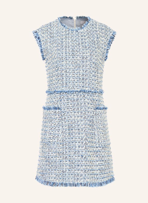 RIANI Tweed dress LIGHT BLUE / CREAM / DARK BLUE