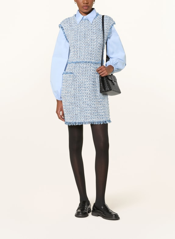 RIANI Robe en tweed BLEU CLAIR / CRÈME / BLEU FONCÉ