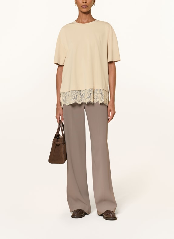 RIANI T-Shirt mit Spitze BEIGE